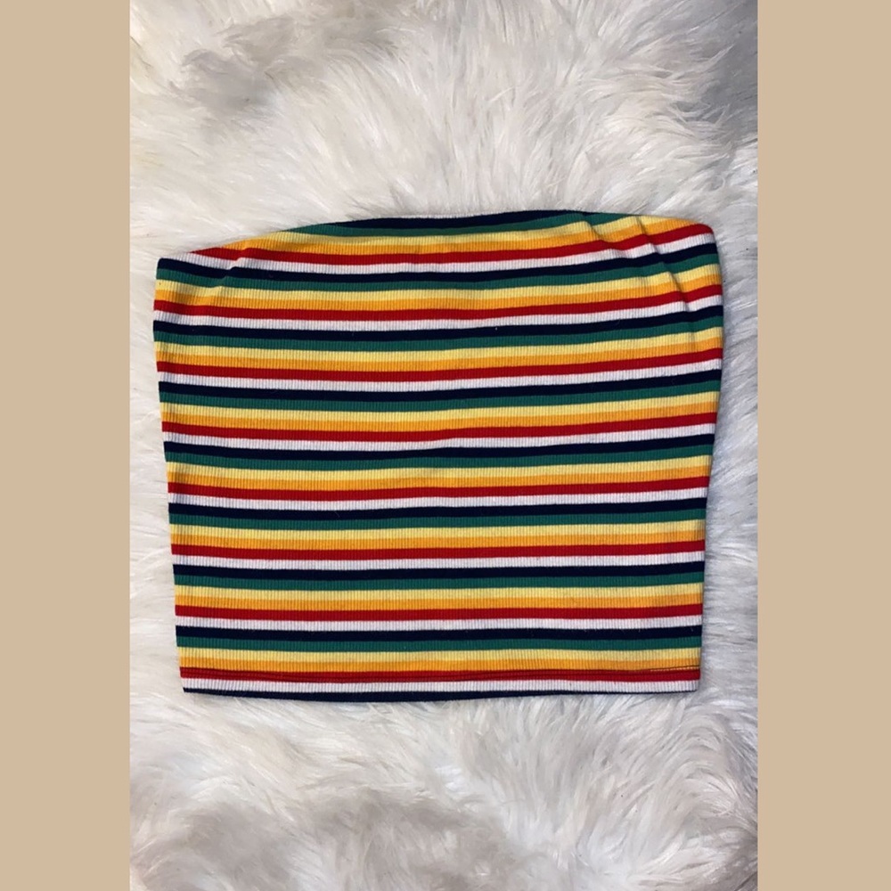 American Eagle Striped Tube Top